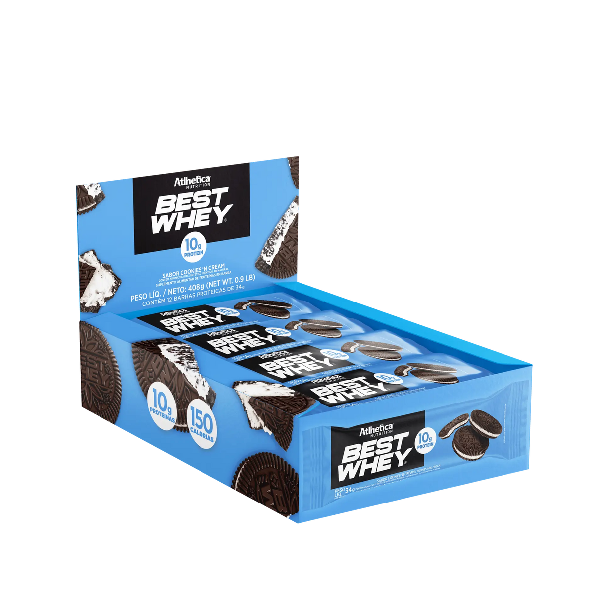 Barra de Proteína - Atlhetica Nutrition – Best Whey Bar – 10g de Proteína (Display com 12 unidades)