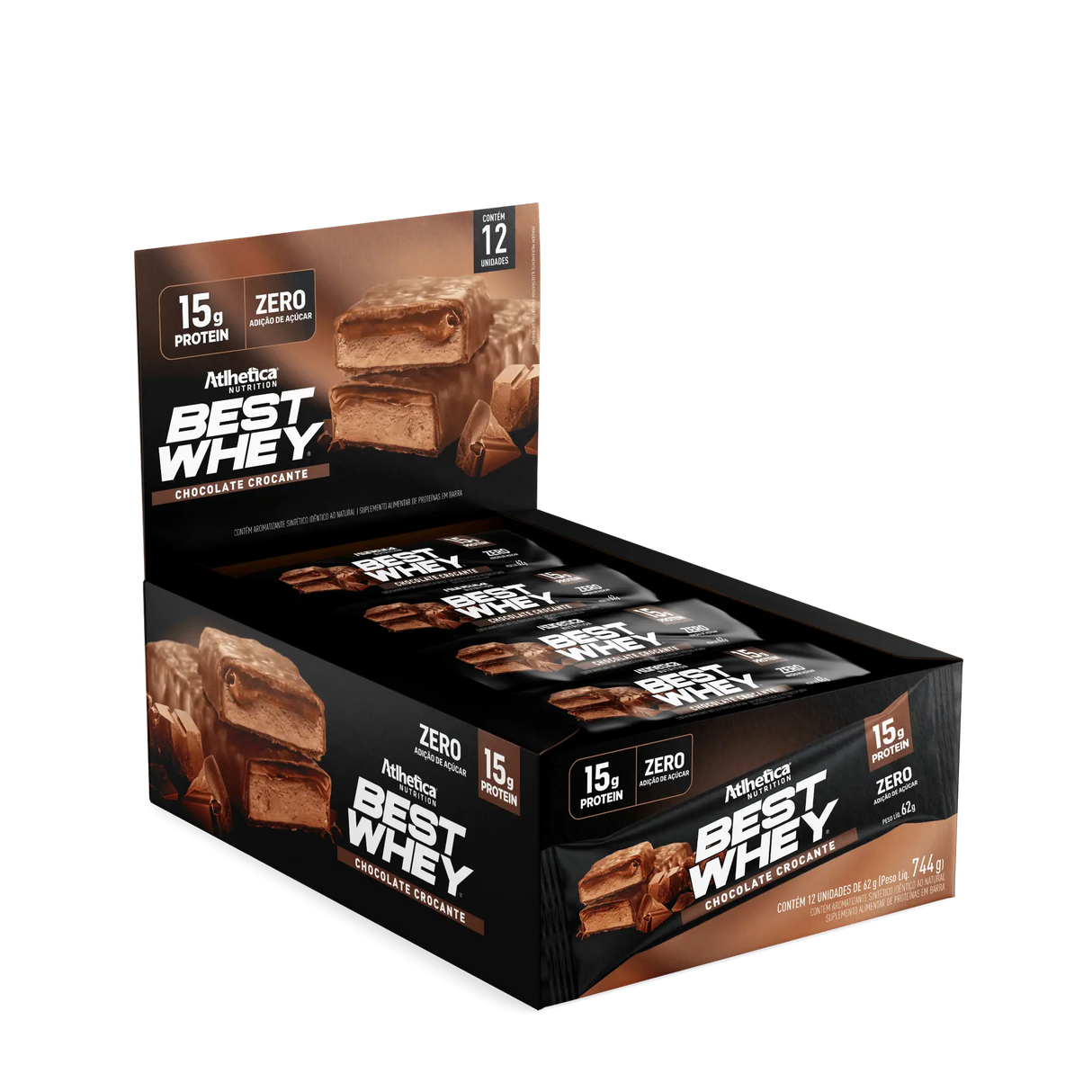 Barra de Proteína - Atlhetica Nutrition – Best Whey Bar – 15g de Proteína (Display com 12 unidades)