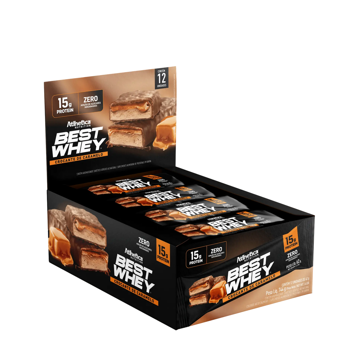 Barra de Proteína - Atlhetica Nutrition – Best Whey Bar – 15g de Proteína (Display com 12 unidades)
