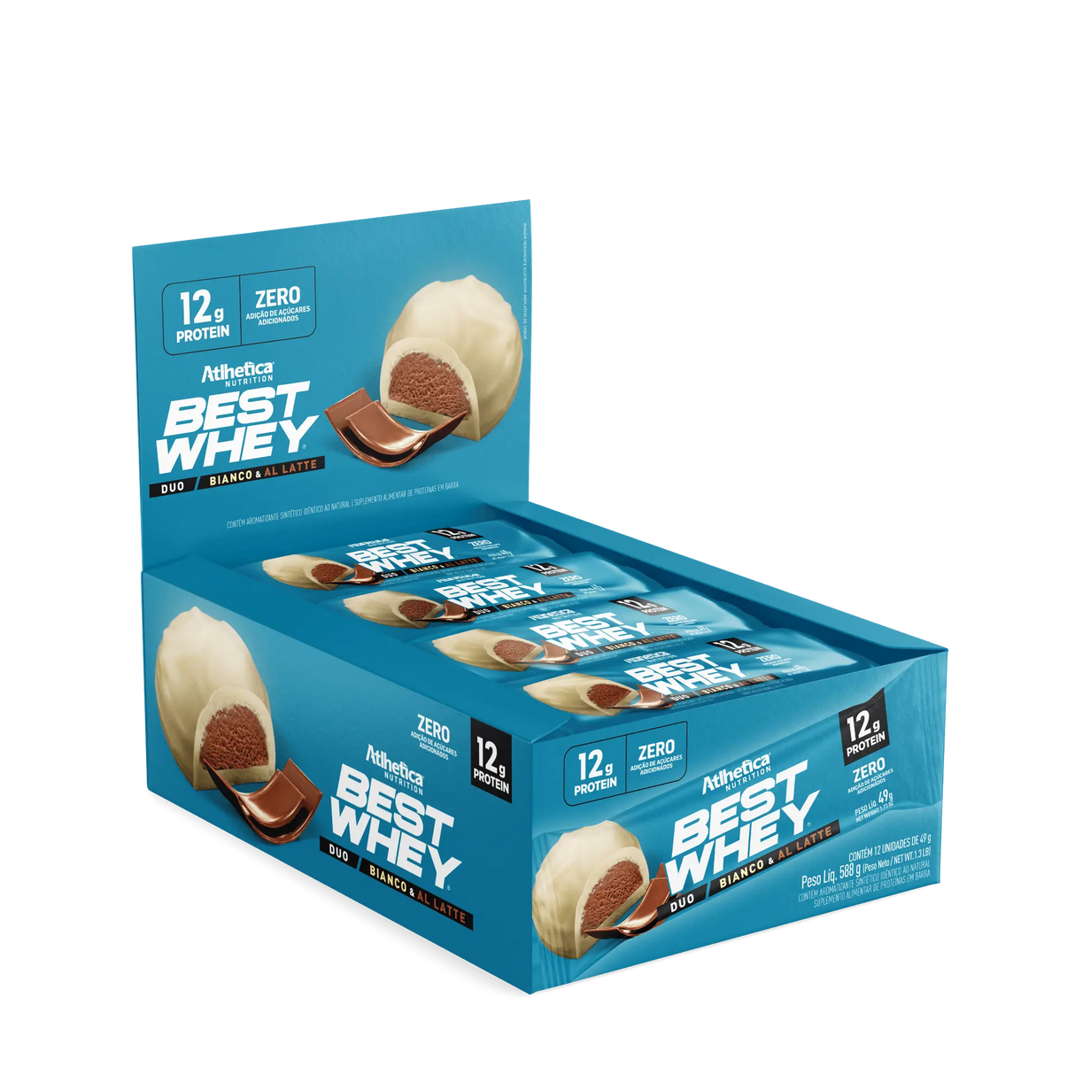 Barra de Proteína - Atlhetica Nutrition – Best Whey Bar – 12g de Proteína (Display com 12 unidades)