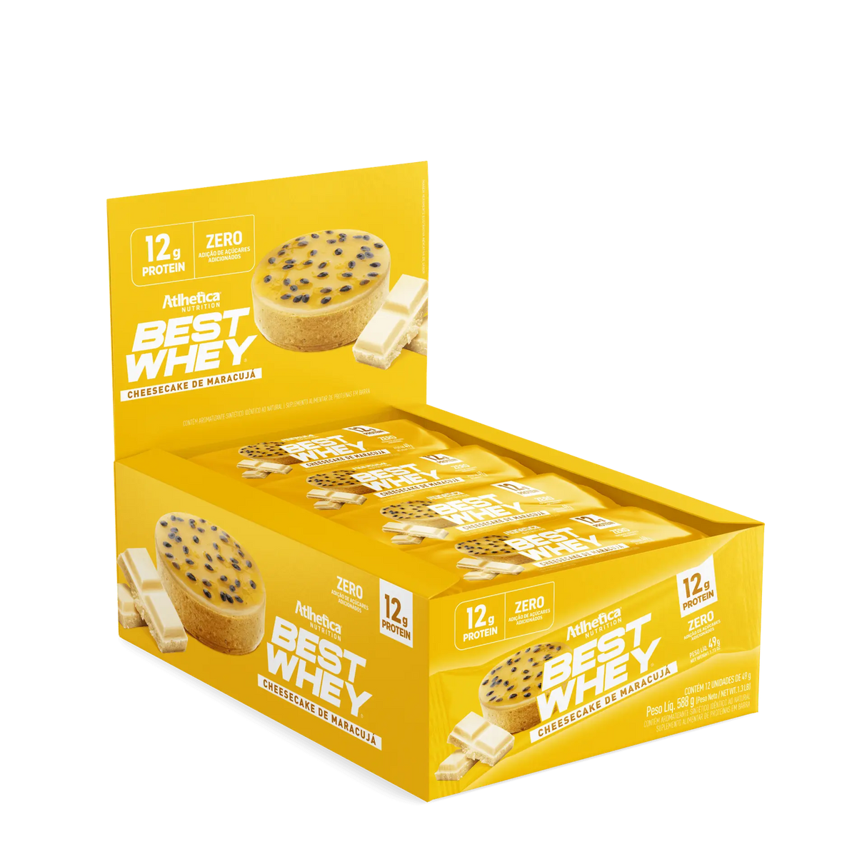 Barra de Proteína - Atlhetica Nutrition – Best Whey Bar – 12g de Proteína (Display com 12 unidades)