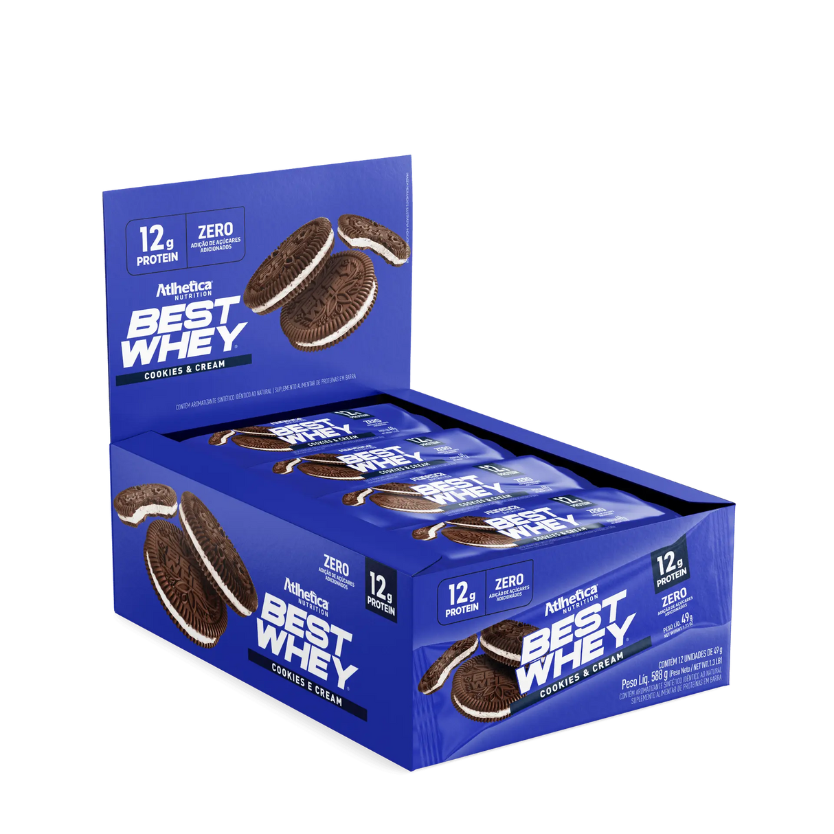 Barra de Proteína - Atlhetica Nutrition – Best Whey Bar – 12g de Proteína (Display com 12 unidades)