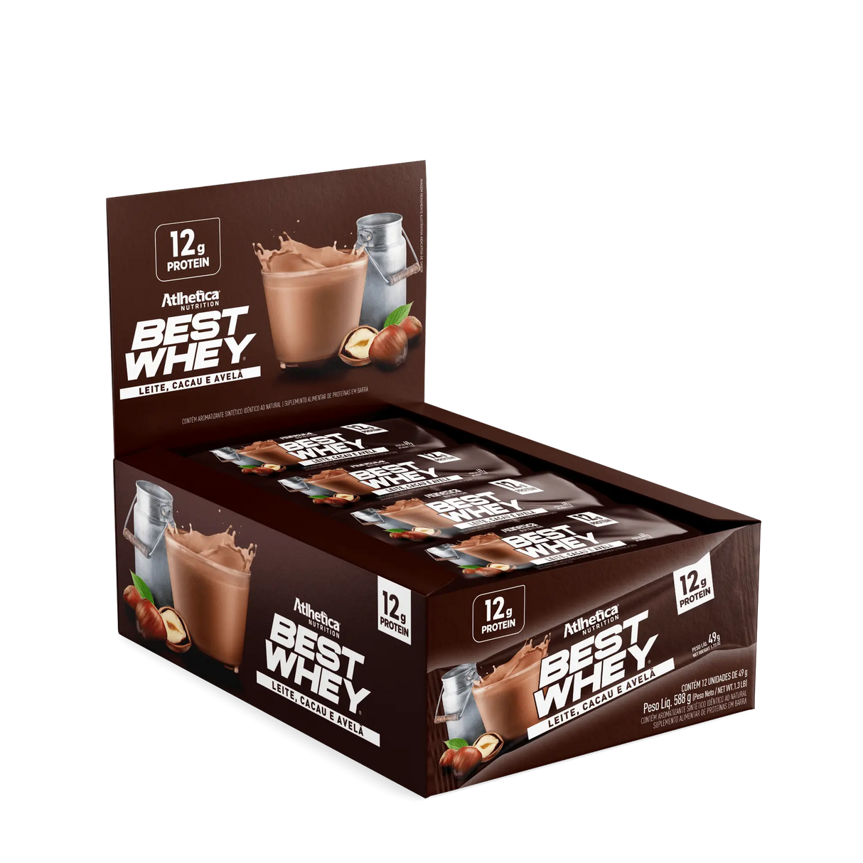 Barra de Proteína - Atlhetica Nutrition – Best Whey Bar – 12g de Proteína (Display com 12 unidades)