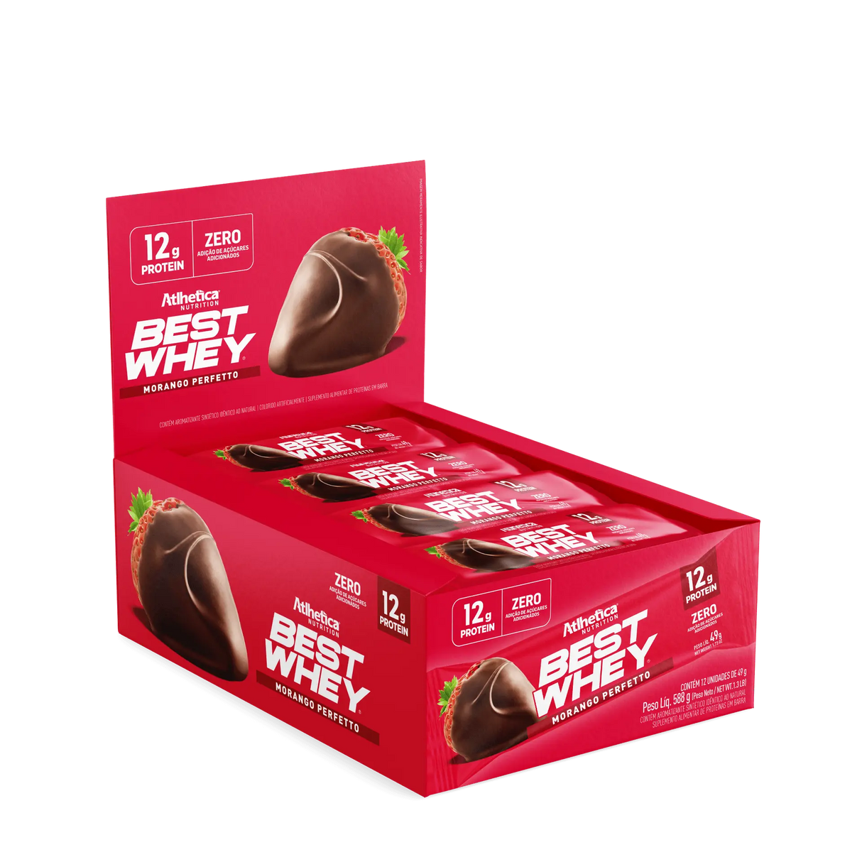 Barra de Proteína - Atlhetica Nutrition – Best Whey Bar – 12g de Proteína (Display com 12 unidades)