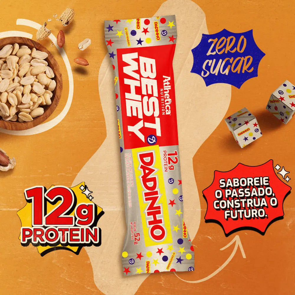 Barra de Proteína - Atlhetica Nutrition – Best Whey Bar – 12g de Proteína (Display com 12 unidades)