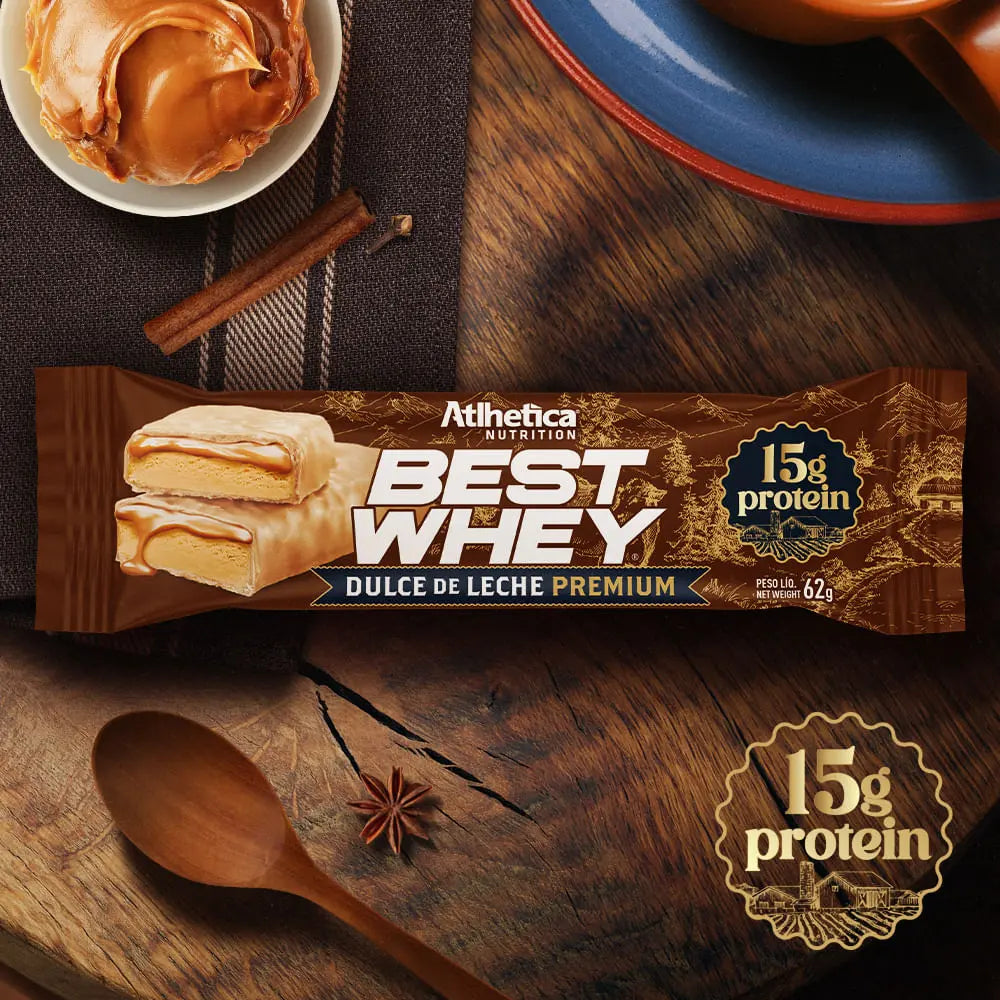Barra de Proteína - Atlhetica Nutrition – Best Whey Bar – 15g de Proteína (Display com 12 unidades)