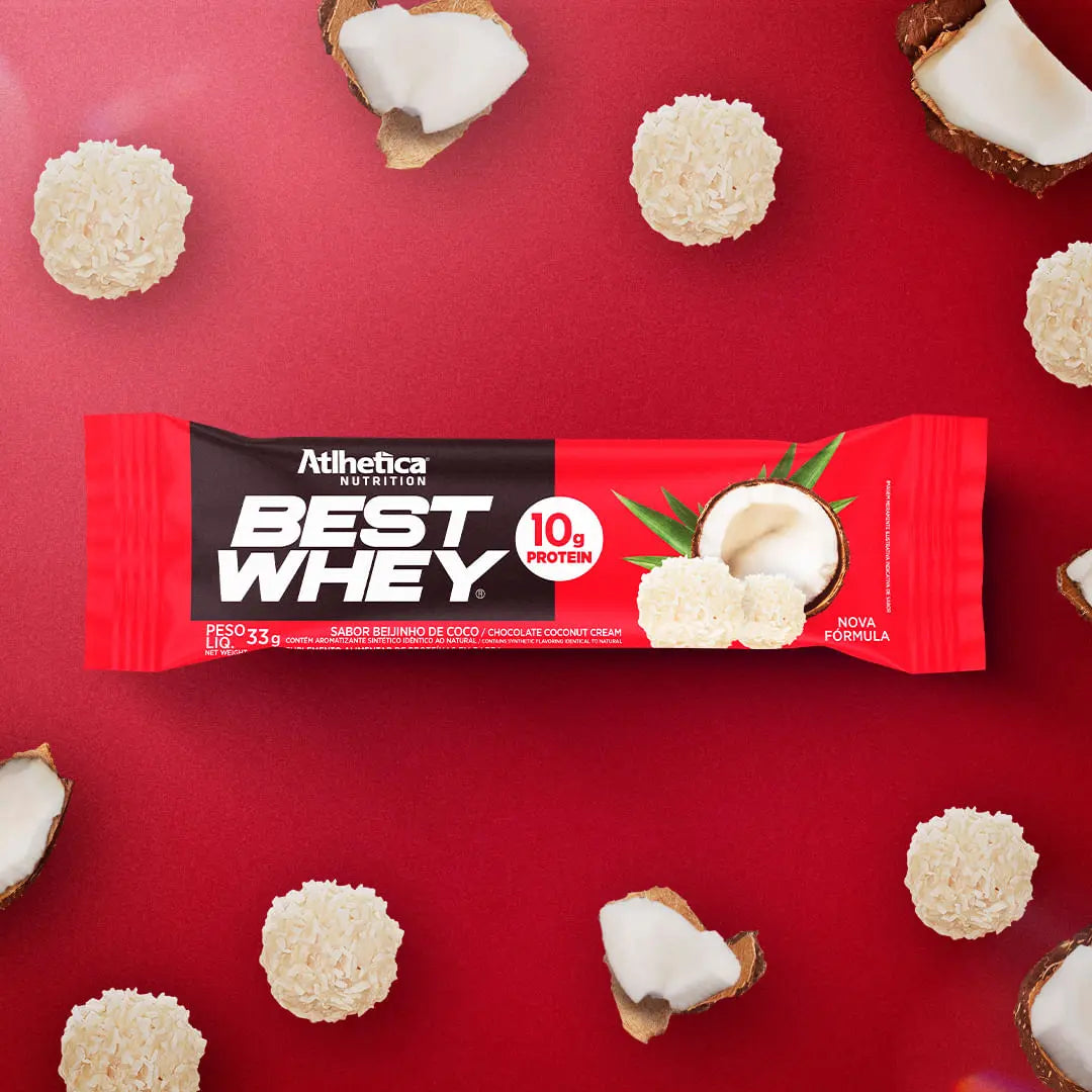 Barra de Proteína - Atlhetica Nutrition – Best Whey Bar – 10g de Proteína (Display com 12 unidades)