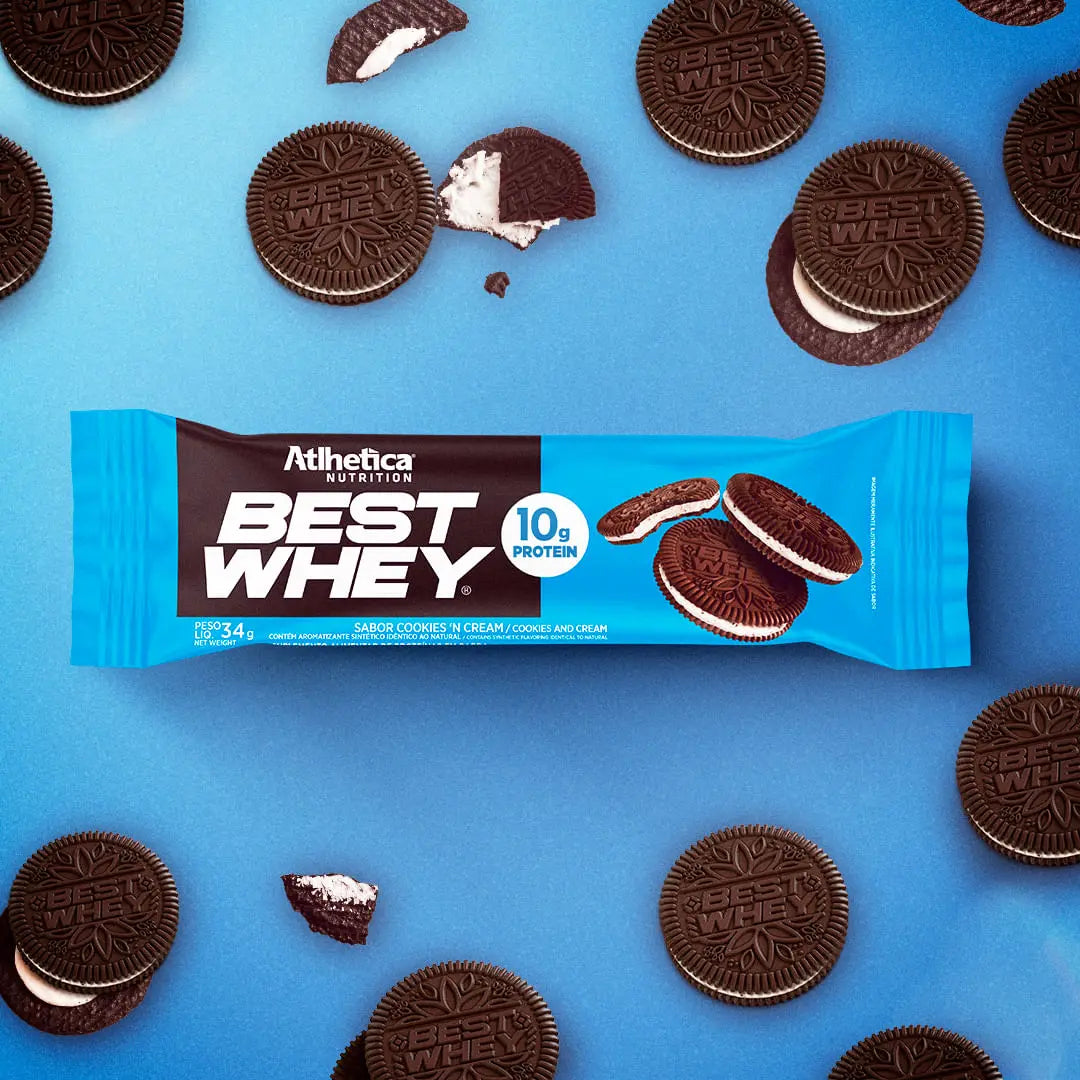 Barra de Proteína - Atlhetica Nutrition – Best Whey Bar – 10g de Proteína (Display com 12 unidades)
