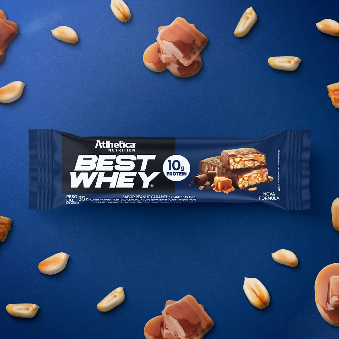 Barra de Proteína - Atlhetica Nutrition – Best Whey Bar – 10g de Proteína (Display com 12 unidades)