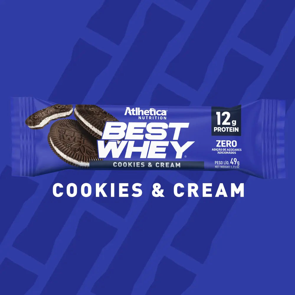 Barra de Proteína - Atlhetica Nutrition – Best Whey Bar – 12g de Proteína (Display com 12 unidades)
