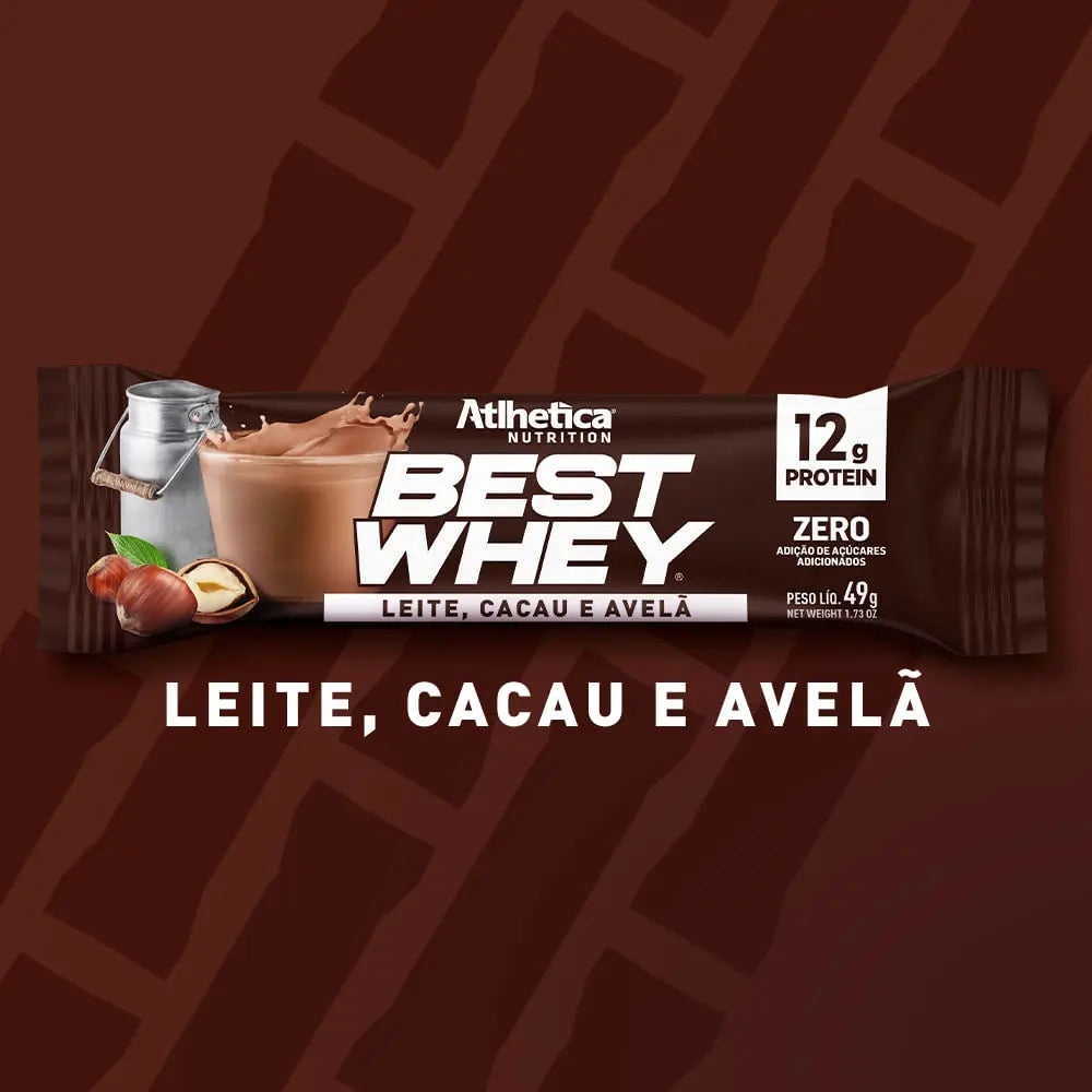 Barra de Proteína - Atlhetica Nutrition – Best Whey Bar – 12g de Proteína (Display com 12 unidades)