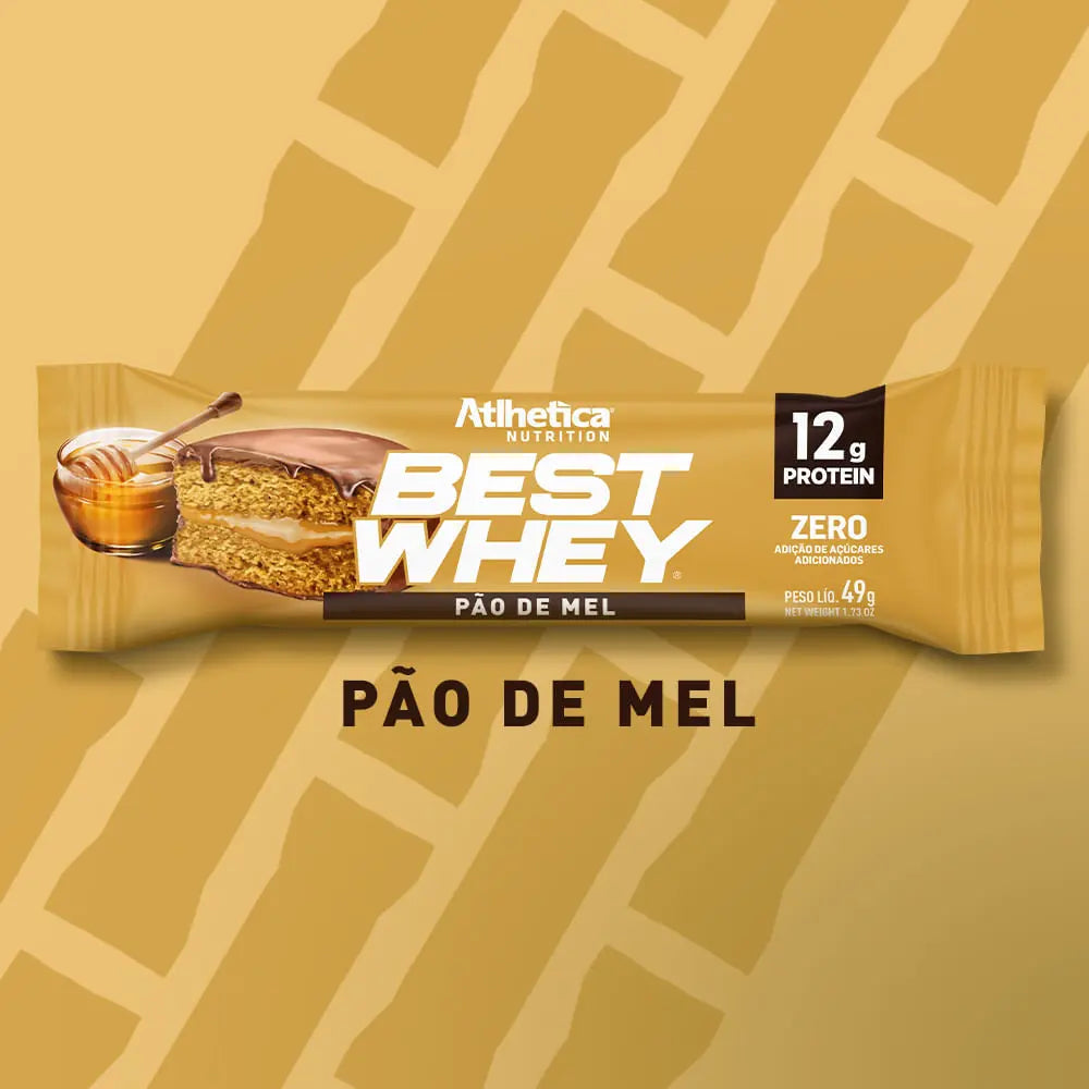 Barra de Proteína - Atlhetica Nutrition – Best Whey Bar – 12g de Proteína (Display com 12 unidades)