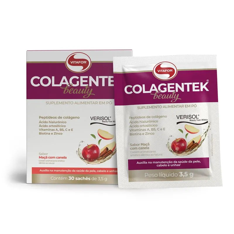 Colagentek beauty - 30 sachês 3,5g maçã c/ canela - VITAFOR