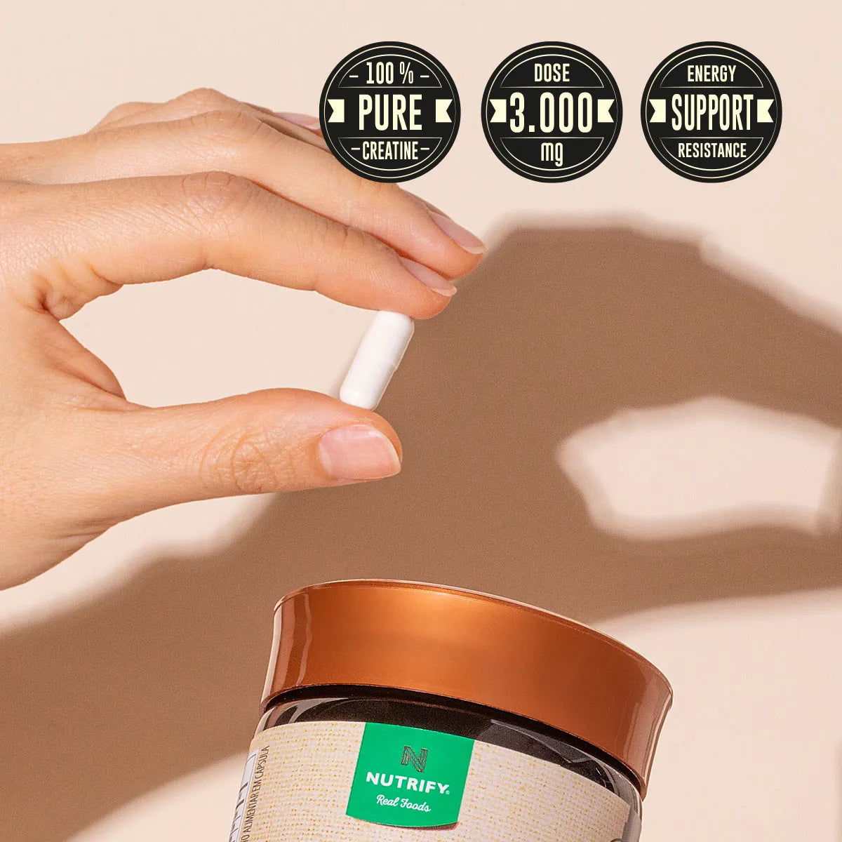 Creatina - 100% Creatine em Cápsula - Nutrify