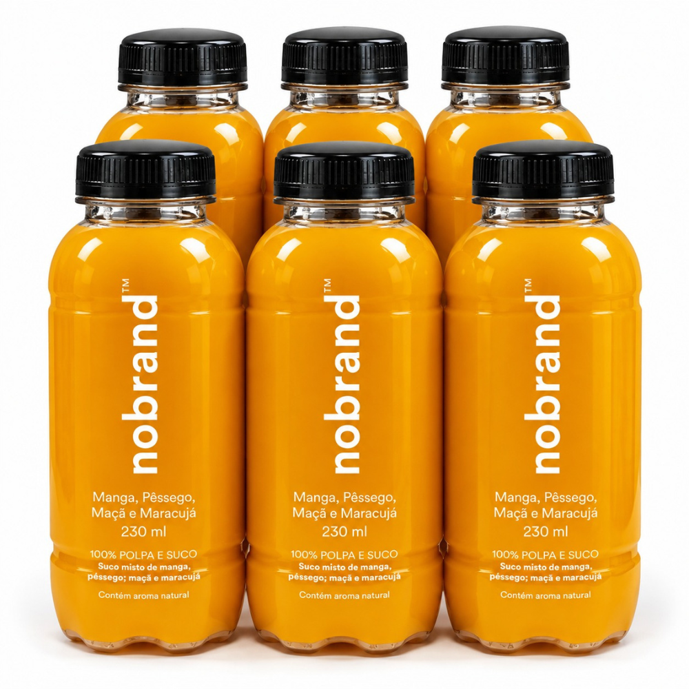 Kit 6X NoBrand 100% Polpa de Fruta 230ml - HOTBODY