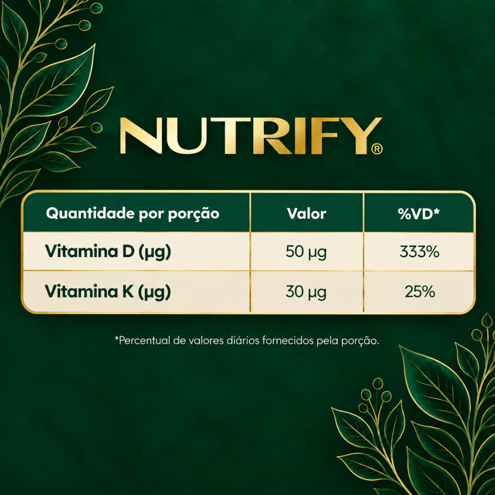 Vitamina D3K2 Nutrify 20ml Sabor limão menta