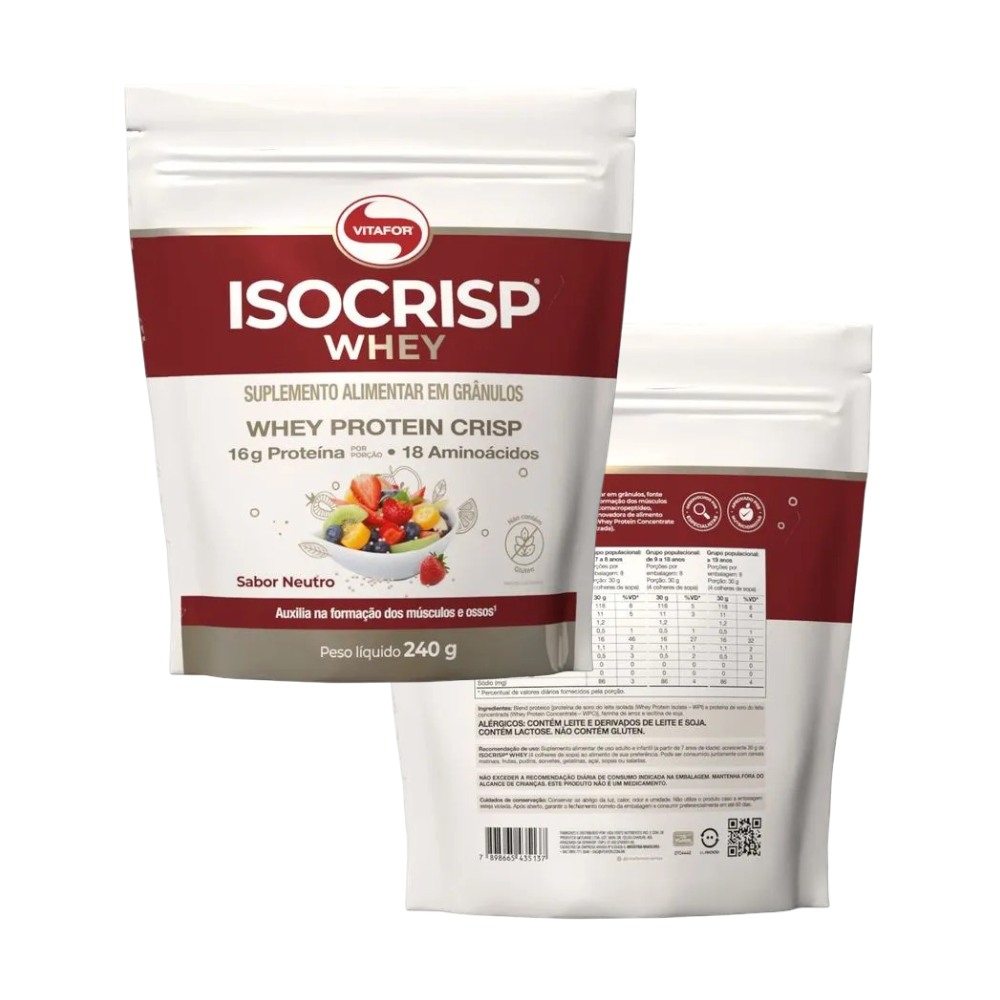 Proteína - Isocrisp Whey - Pouch 240g - Vitafor - HOTBODY