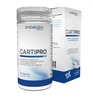Cartipro Endogen 60 cápsulas – Colágeno Tipo II, MSM, Cúrcuma e Vitaminas para Articulações Saudáveis 🦴💪🌿