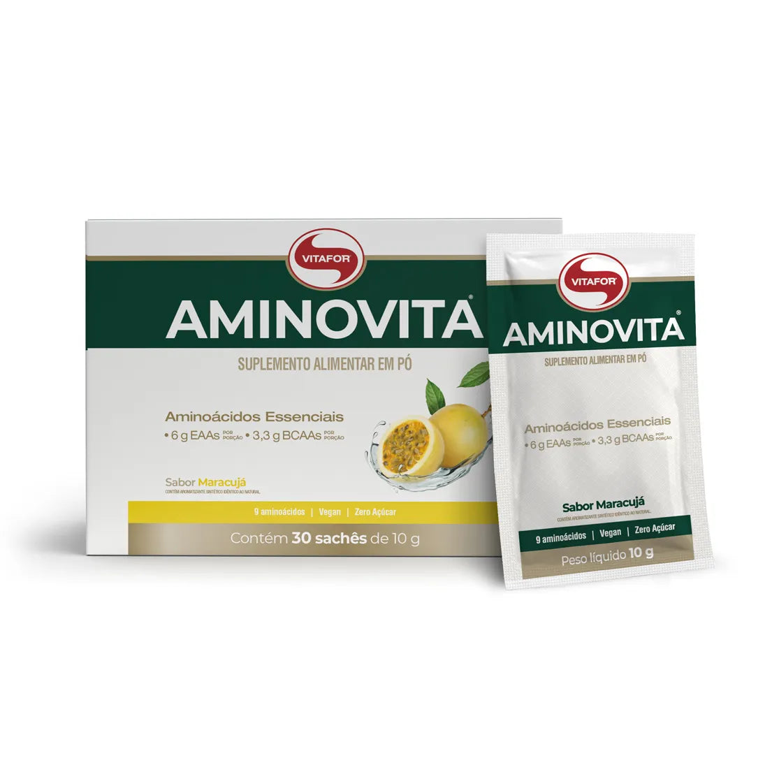 Aminoácido - Aminovita - 30 sachês 10g - Vitafor - HOTBODY