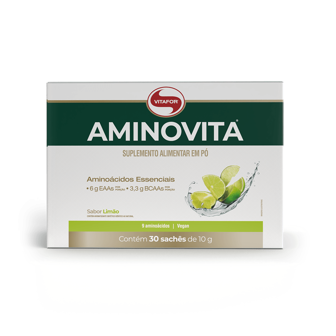 Aminoácido - Aminovita - 30 sachês 10g - Vitafor - HOTBODY