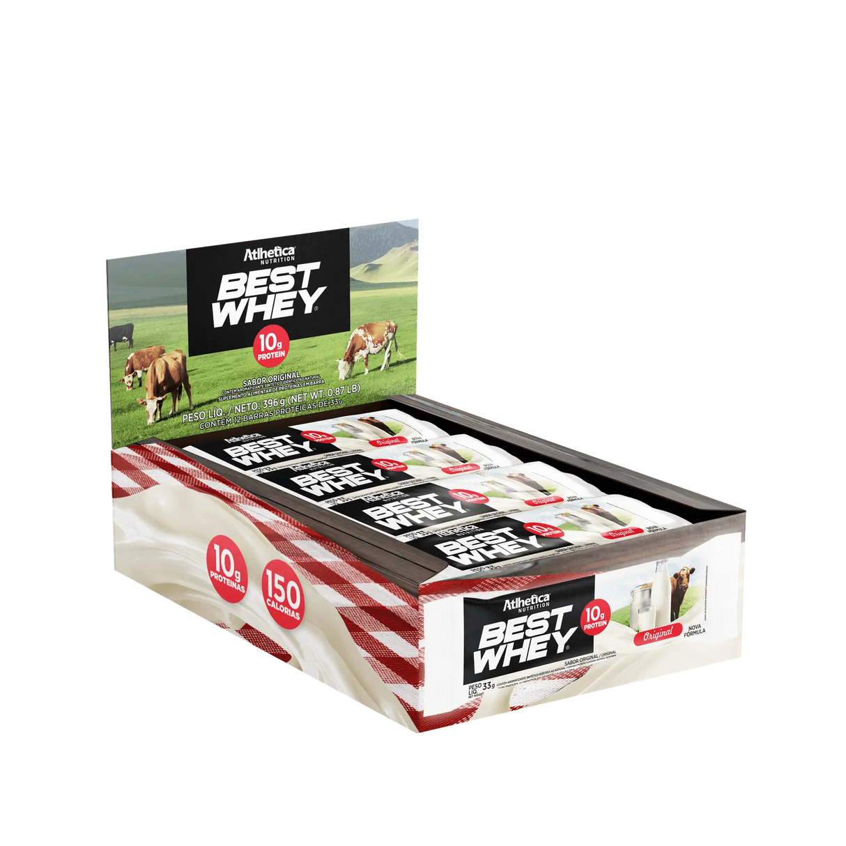 Barra de Proteína - Atlhetica Nutrition – Best Whey Bar – 10g de Proteína (Display com 12 unidades)