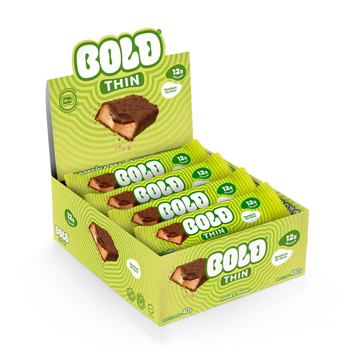 Barra de Proteína - Bold Thin com 12g de Proteína - BOLD