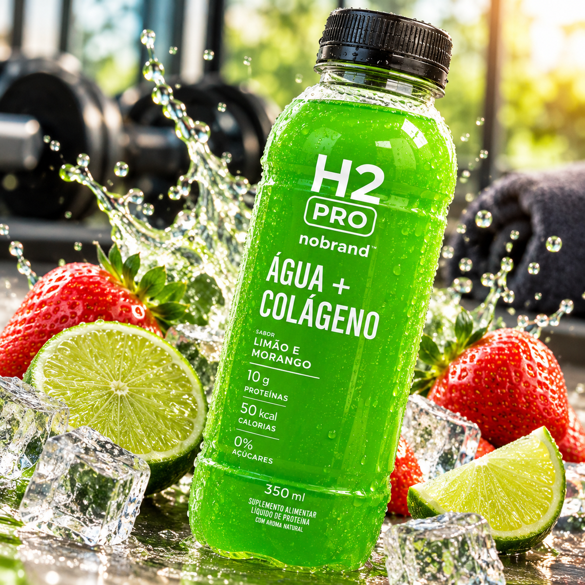 KIT 6x - H2PRO ÁGUA + COLÁGENO 350ML - NOBRAND - HOTBODY