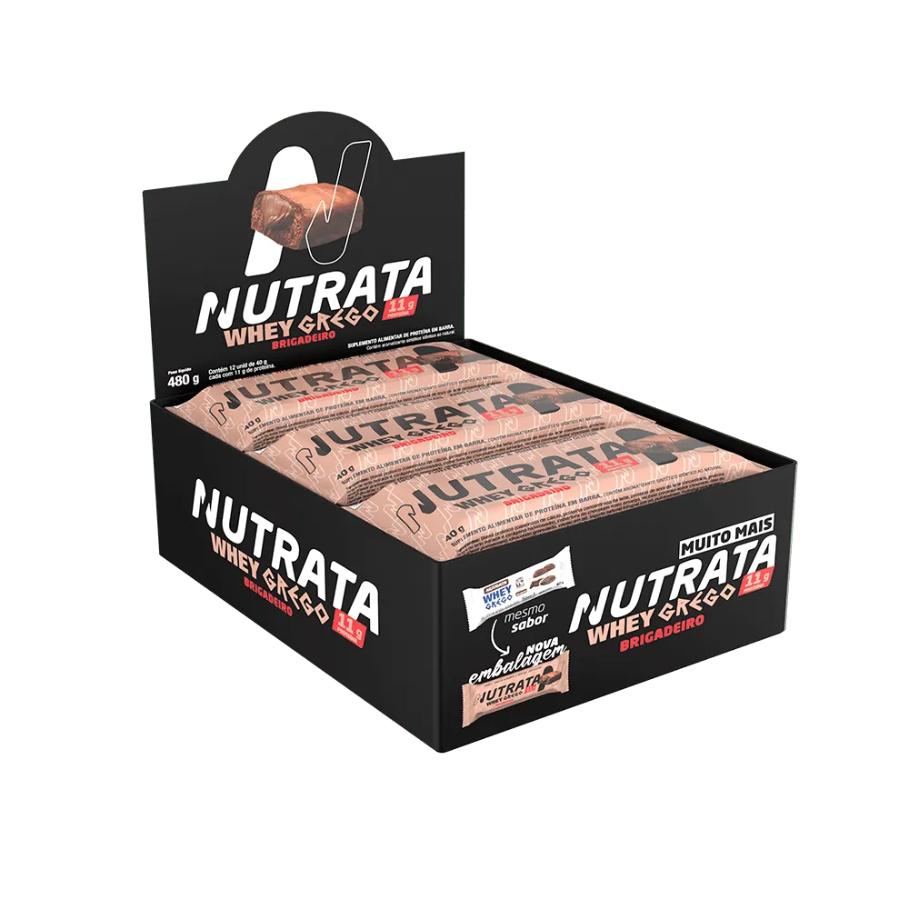 Barra de Proteína - Whey Grego Bar - Display 12un - Nutrata