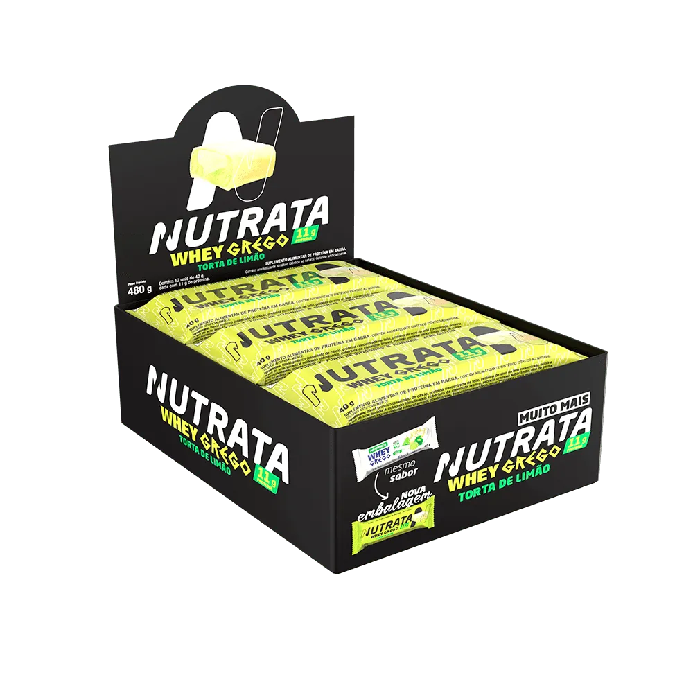 Barra de Proteína - Whey Grego Bar - Display 12un - Nutrata