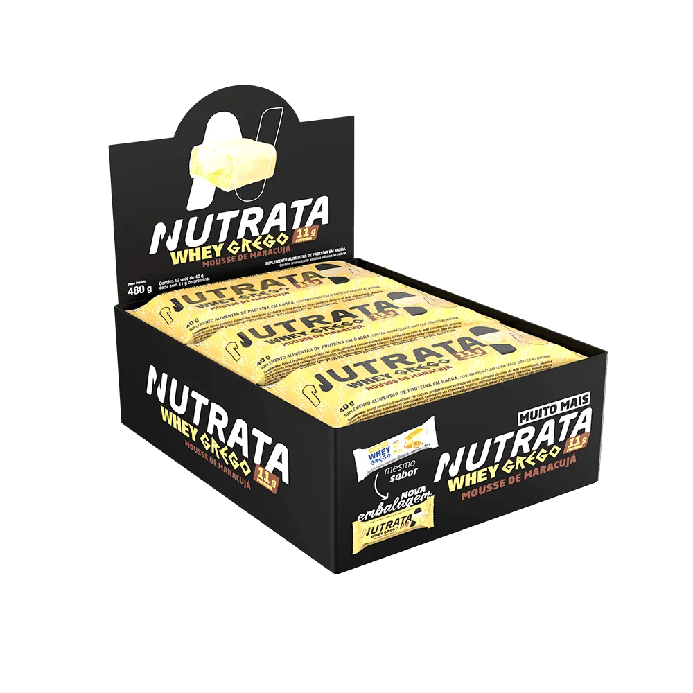 Barra de Proteína - Whey Grego Bar - Display 12un - Nutrata