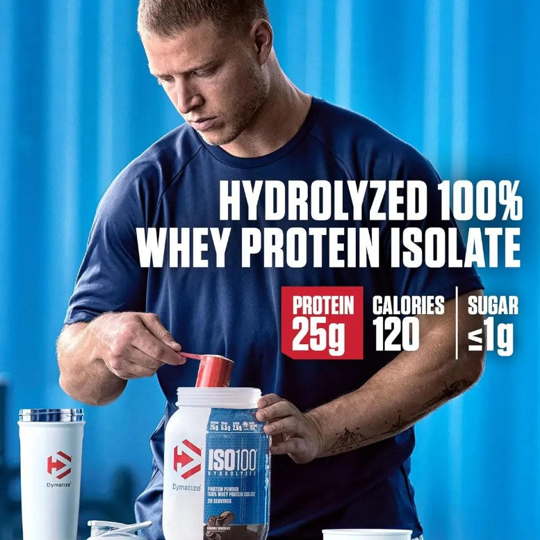 Iso 100 2,3kg Dymatize Whey 100% Isolado e Hidrolisado 5lbs - HOTBODY