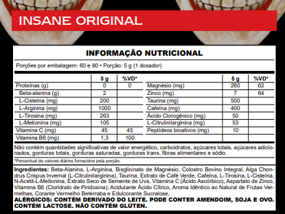 Pré Treino - Insane Original - Demons Lab - HOTBODY