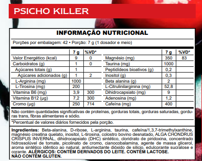 Pré Treino - Psicho Killer - Demons Lab - HOTBODY