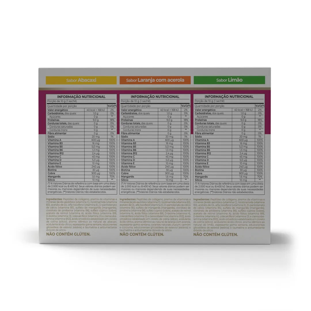 Colágeno - Colagentek - 30 sachês 10g sortido - Vitafor - HOTBODY