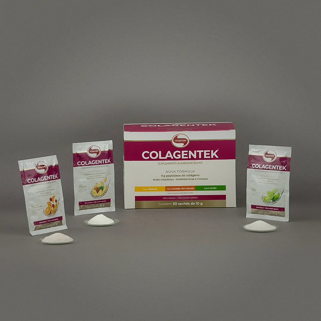 Colágeno - Colagentek - 30 sachês 10g sortido - Vitafor - HOTBODY