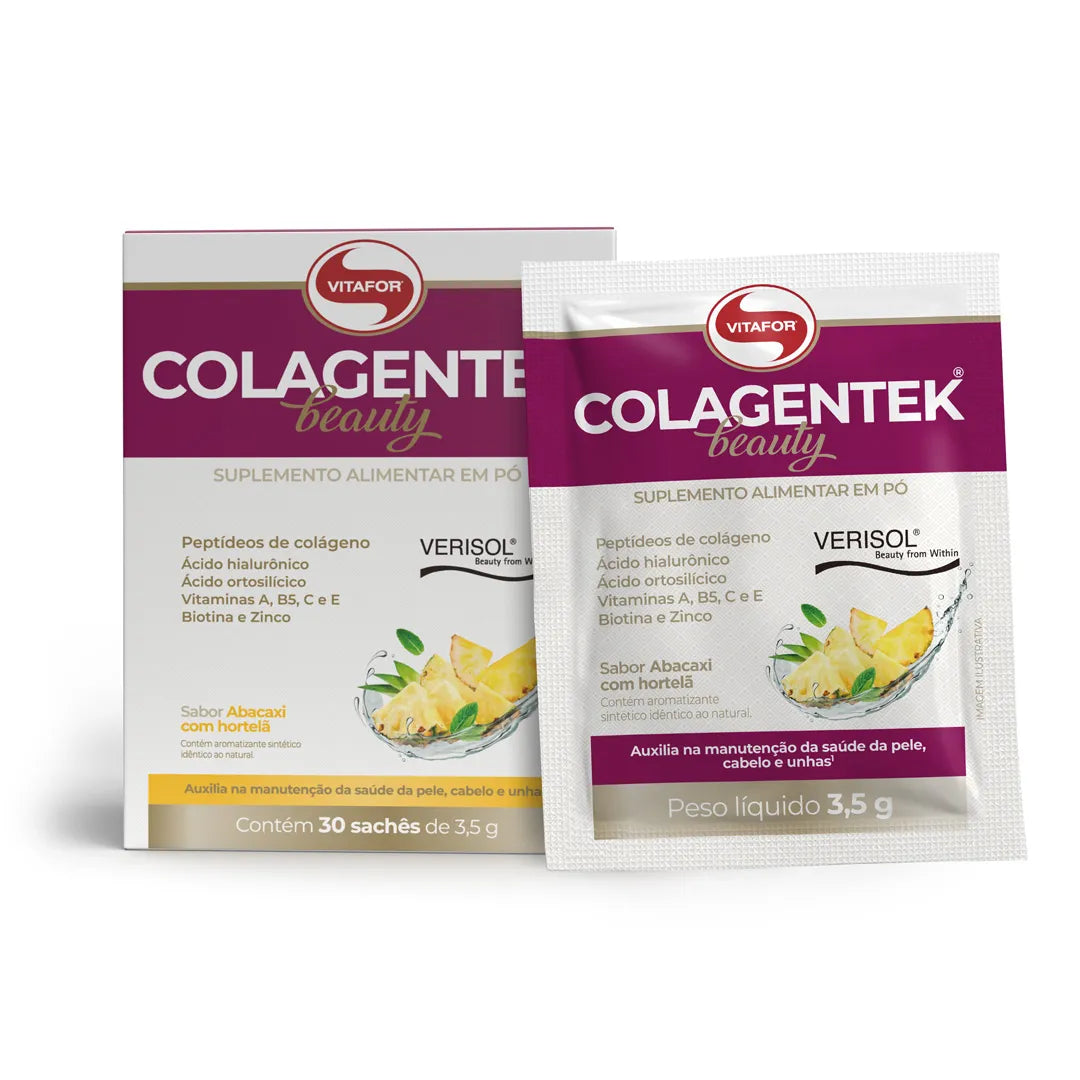 Colágeno - Colagentek beauty - 30 sachês 3,5g - Vitafor - HOTBODY