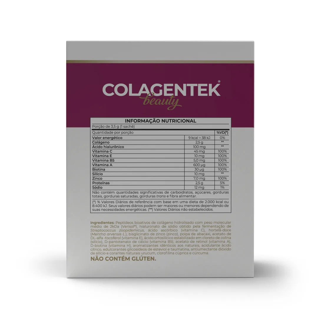 Colágeno - Colagentek beauty - 30 sachês 3,5g - Vitafor - HOTBODY