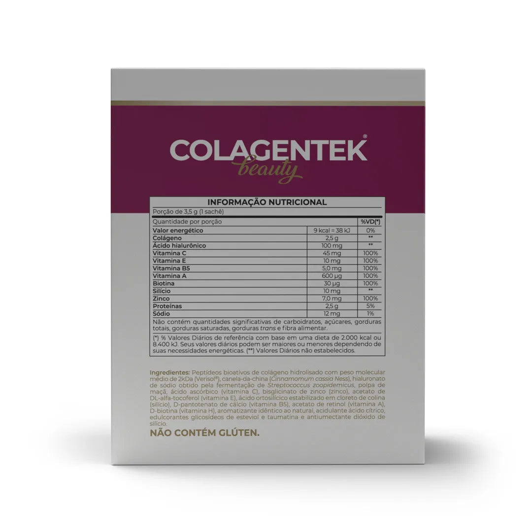 Colágeno - Colagentek beauty - 30 sachês 3,5g - Vitafor - HOTBODY