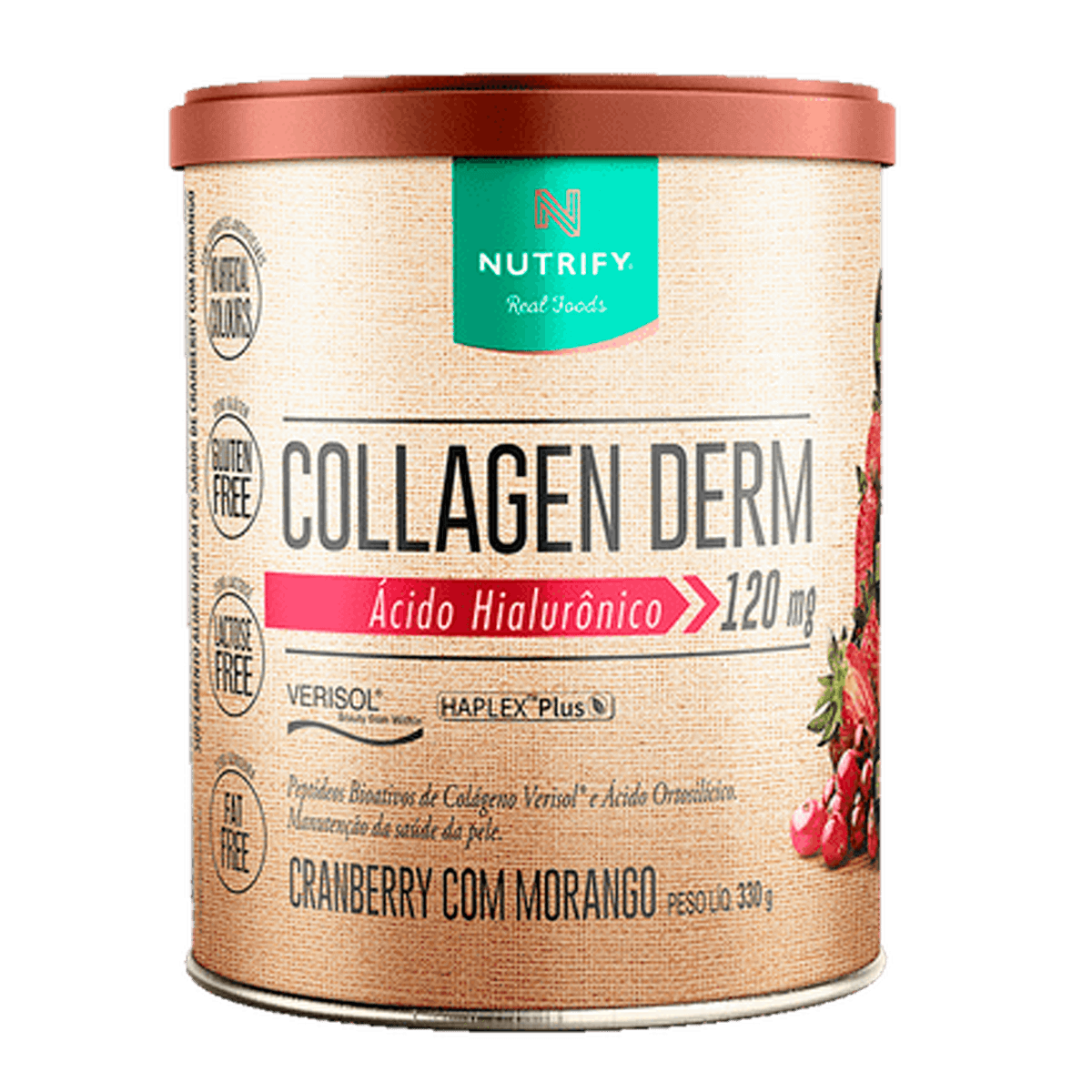 Colágeno + Ácido Hialurônico - Collagen Derm - Nutrify