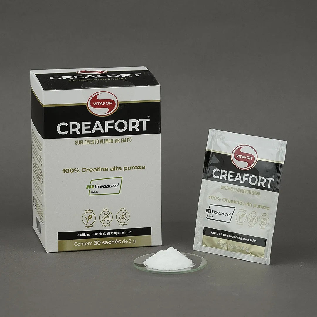 Creatina - Creafort (Creapure) - 30 sachês 3g - Vitafor - HOTBODY