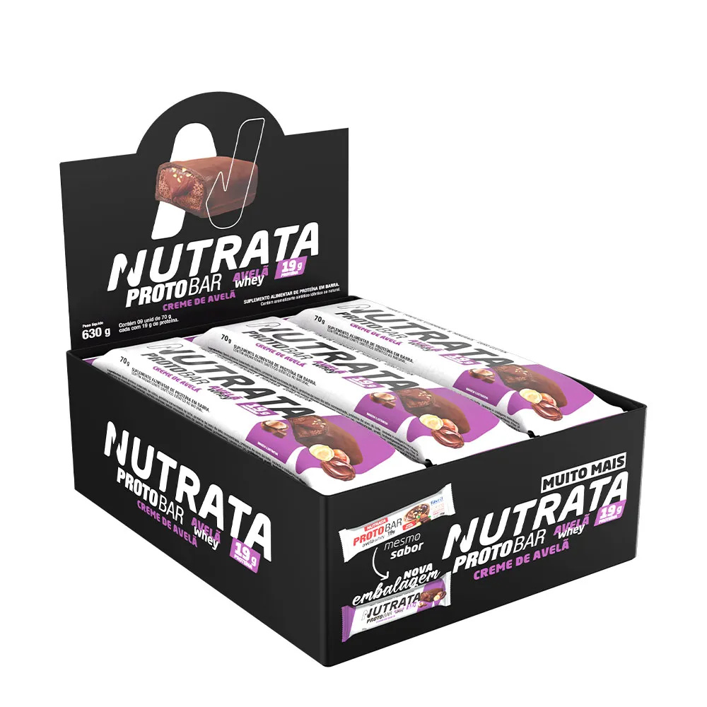 Barra de Proteína - ProtoBar Whey Display 9un - Nutrata