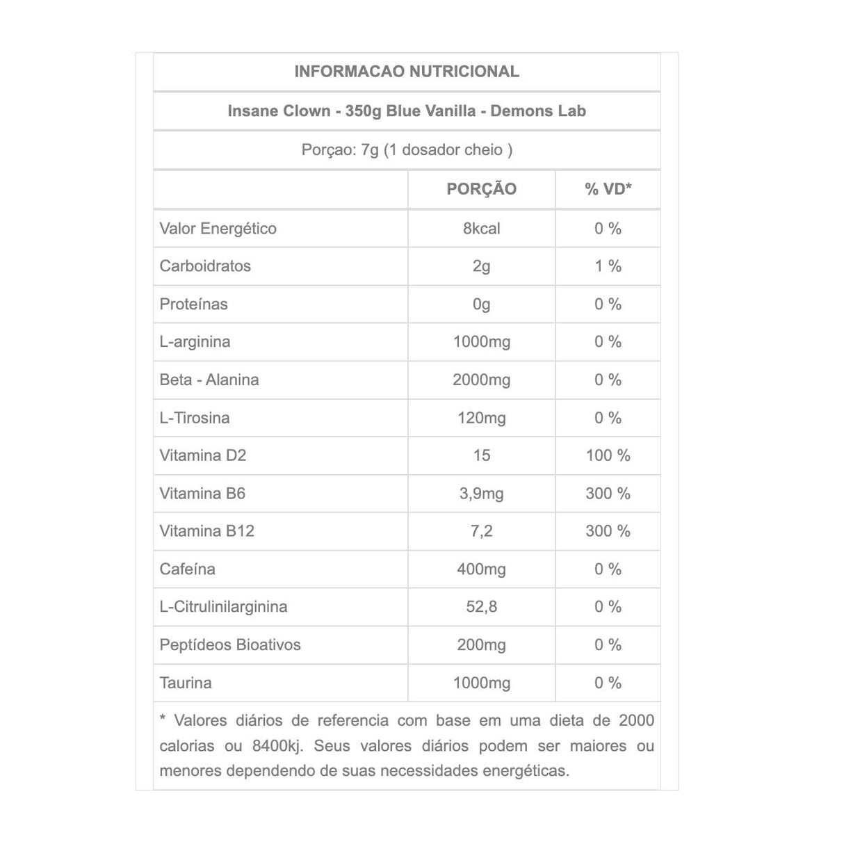 Pré Treino - Insane Clown - Demons Lab - HOTBODY