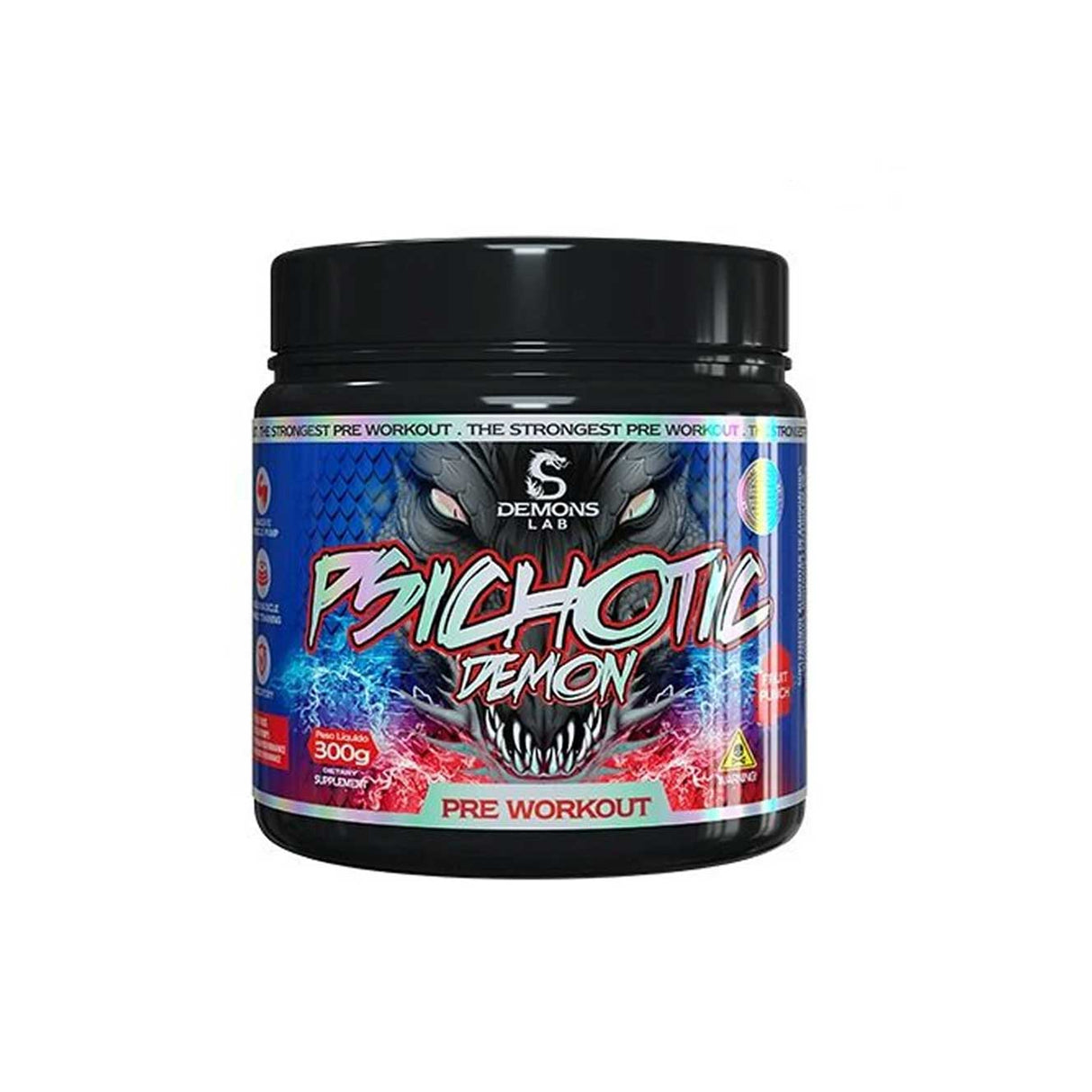 Pré Treino - Psichotic Demon Black - Demons Lab - HOTBODY
