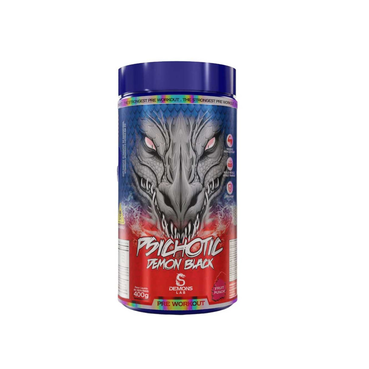 Pré Treino - Psichotic Demon Black - Demons Lab - HOTBODY