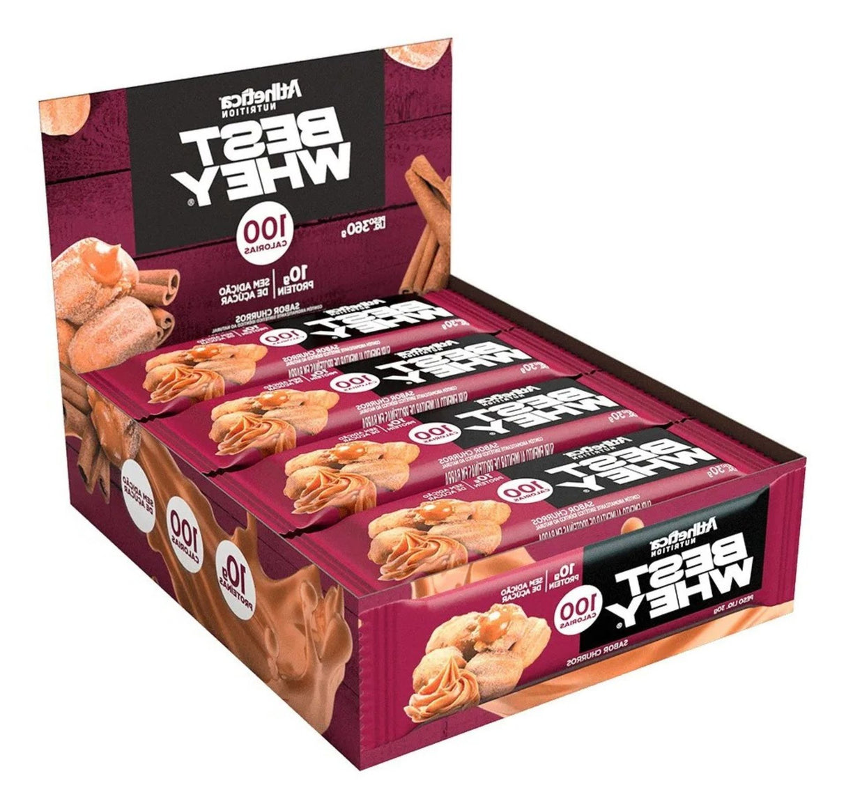 Barra de Proteína - Atlhetica Nutrition – Best Whey Bar – 10g de Proteína (Display com 12 unidades)