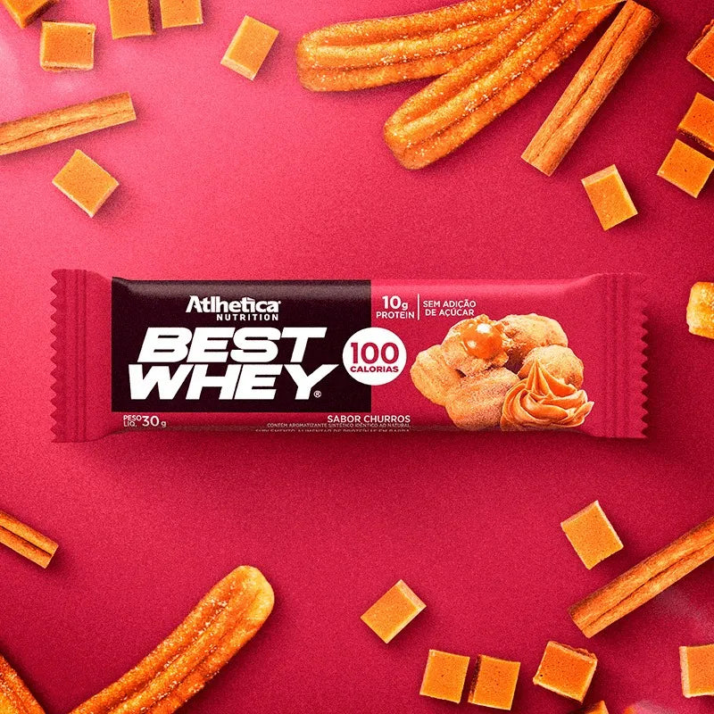 Barra de Proteína - Atlhetica Nutrition – Best Whey Bar – 10g de Proteína (Display com 12 unidades)