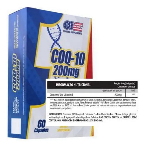 Coenzima Q10 60 cápsulas - Ubiquinol 200mg - One Pharma