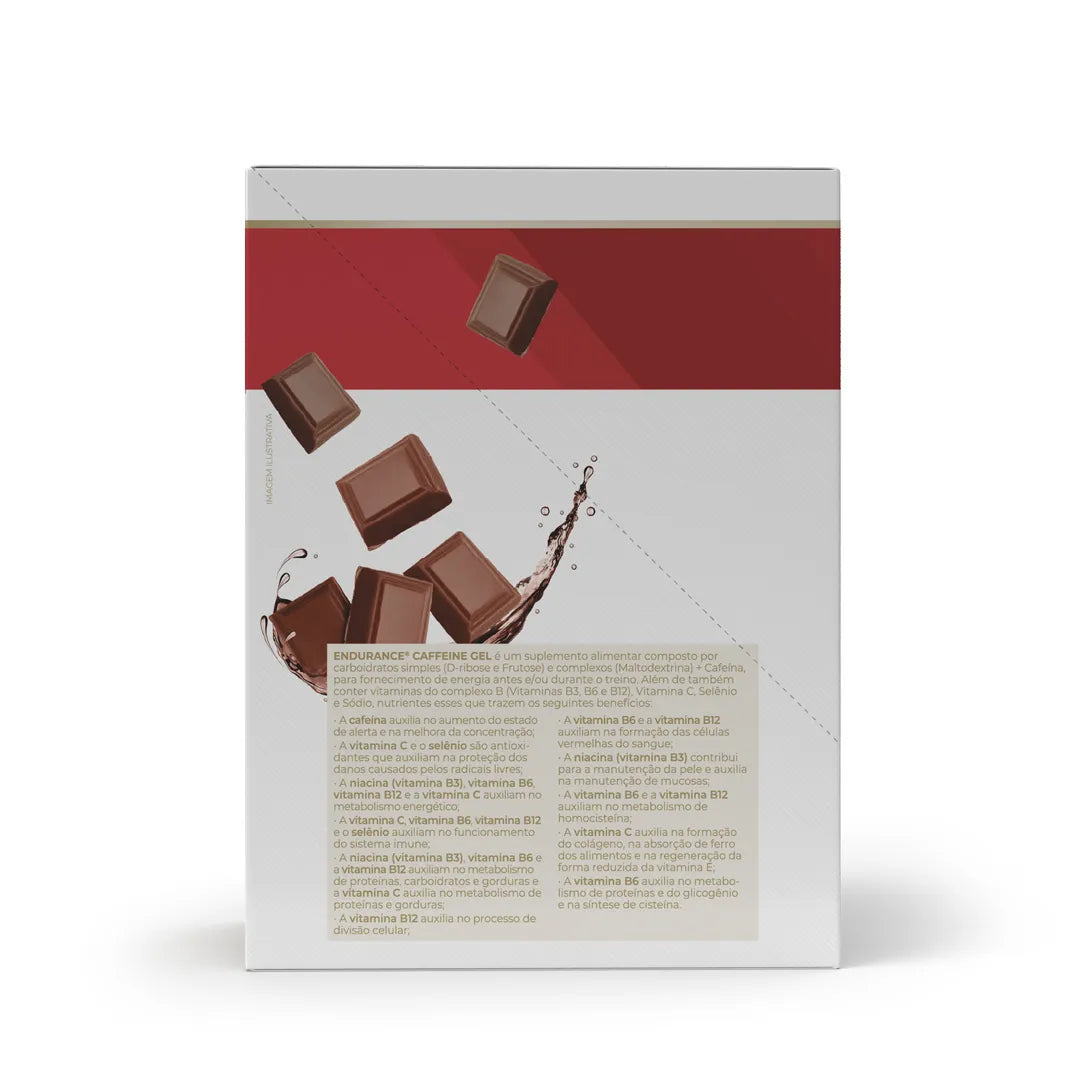 Pré Treino - Endurance Caffeine gel - 12 sachês 30g - Vitafor - HOTBODY