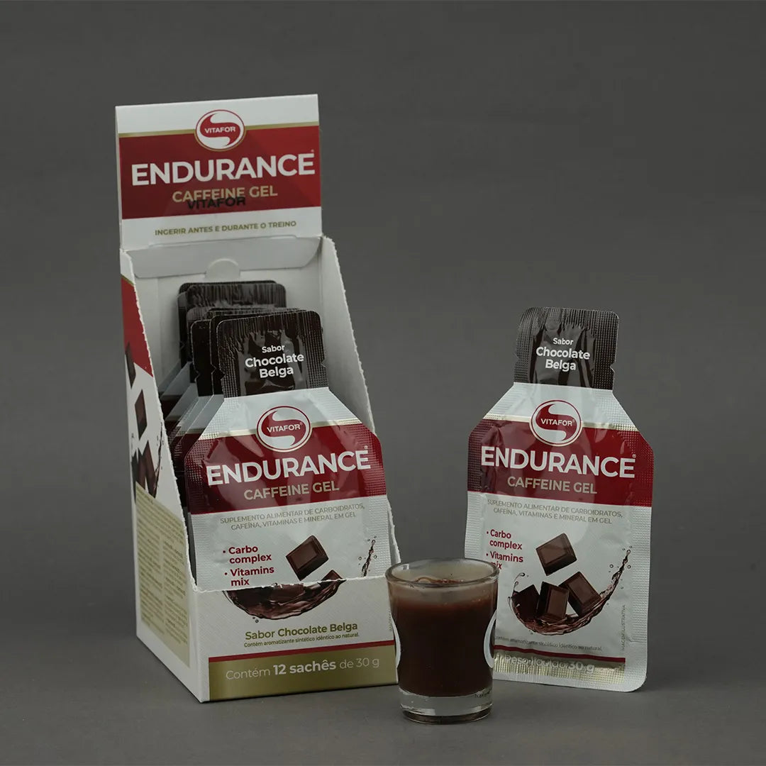 Pré Treino - Endurance Caffeine gel - 12 sachês 30g - Vitafor - HOTBODY