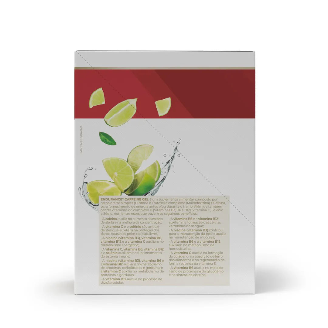 Pré Treino - Endurance Caffeine gel - 12 sachês 30g - Vitafor - HOTBODY